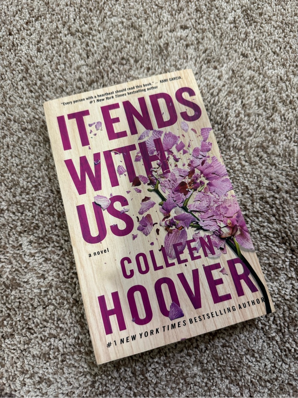Colleen Hoover It Ends With Us Hardcover - Pink Floral Cover